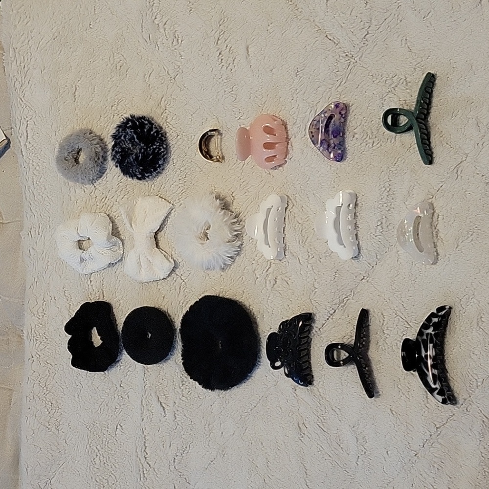 All for $5 - Assorted hair clips and scrunchies